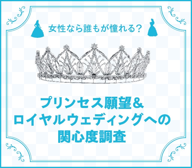 女性なら誰もが憧れる?プリンセス願望&ロイヤルウェディングへの関心度調査
